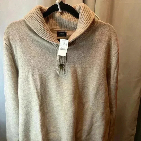 J. Crew Other - J Crew NWT marled lambs wool shawl collar sweater XL